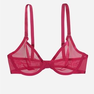 NWT CUUP mesh bra, 34D. Style: “The Plunge.” Color: Mulberry.